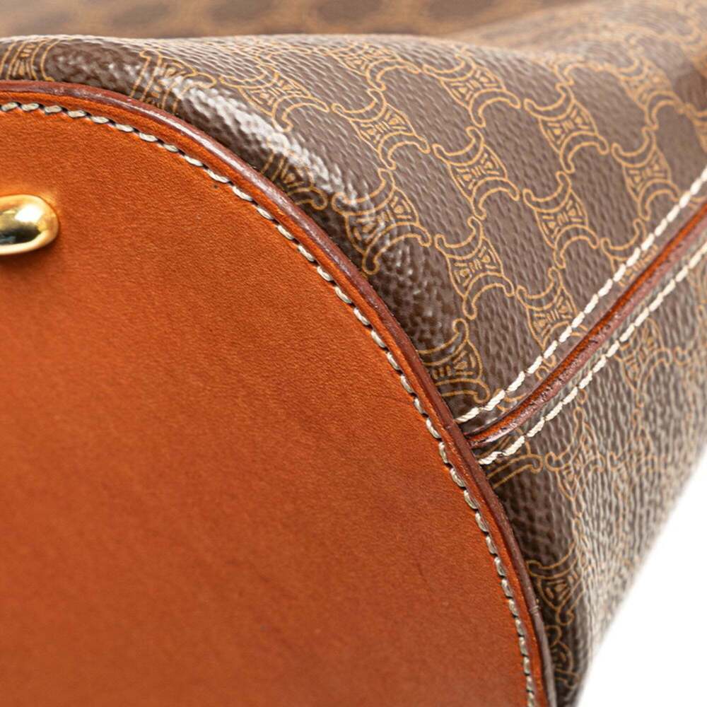 Celine Macadam Handbag Shoulder Bag 2-Way Brown Leather Women's CELINE - Picture 6 of 13